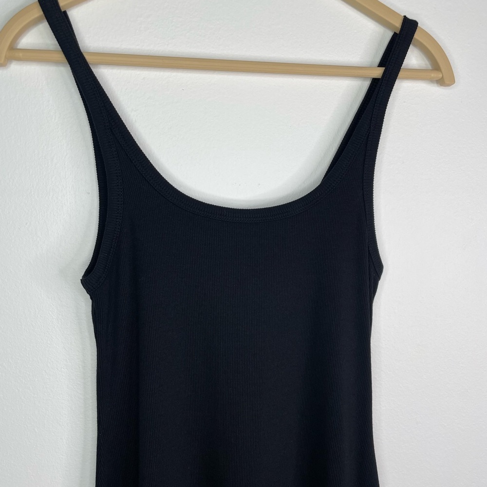 Ribbed Black Coquette Fairycore Whimsigoth Sleeveless spaghetti Dress size XS - Picture 5 of 9